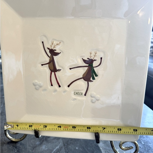 St.Nicholas Square Reindeer Games ‘Cheer’ Small Serving Platter - Picture 3 of 5